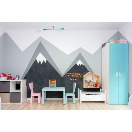 Повърхностен полилей CAMBRIDGE 2xE27/15W/230V син