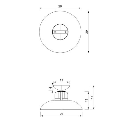 Повърхностен полилей FELIX 1xE27/60W/230V бял