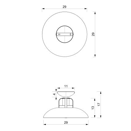 Повърхностен полилей FELIX 1xE27/60W/230V зелен