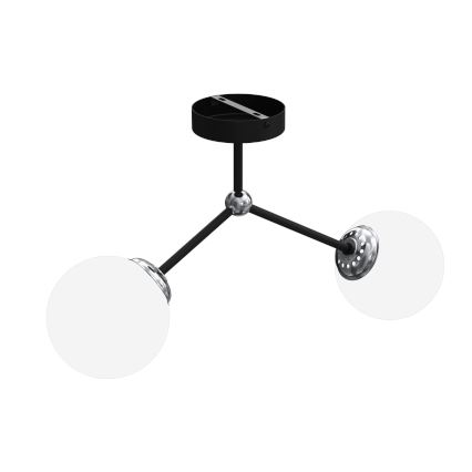 Повърхностен полилей JOY 2xE14/40W/230V черен/лъскав хром
