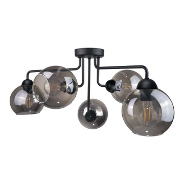 Повърхностен полилей OSMO 5xE27/60W/230V черен