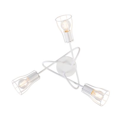 Повърхностен полилей OXFORD 3xE27/15W/230V бял