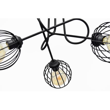 Повърхностен полилей OXFORD 3xE27/15W/230V черен