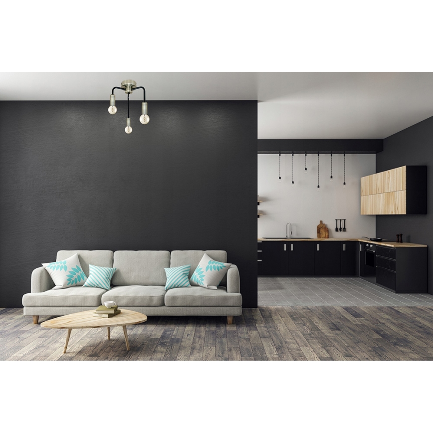 Повърхностен полилей SAGA 3xE27/40W/230V