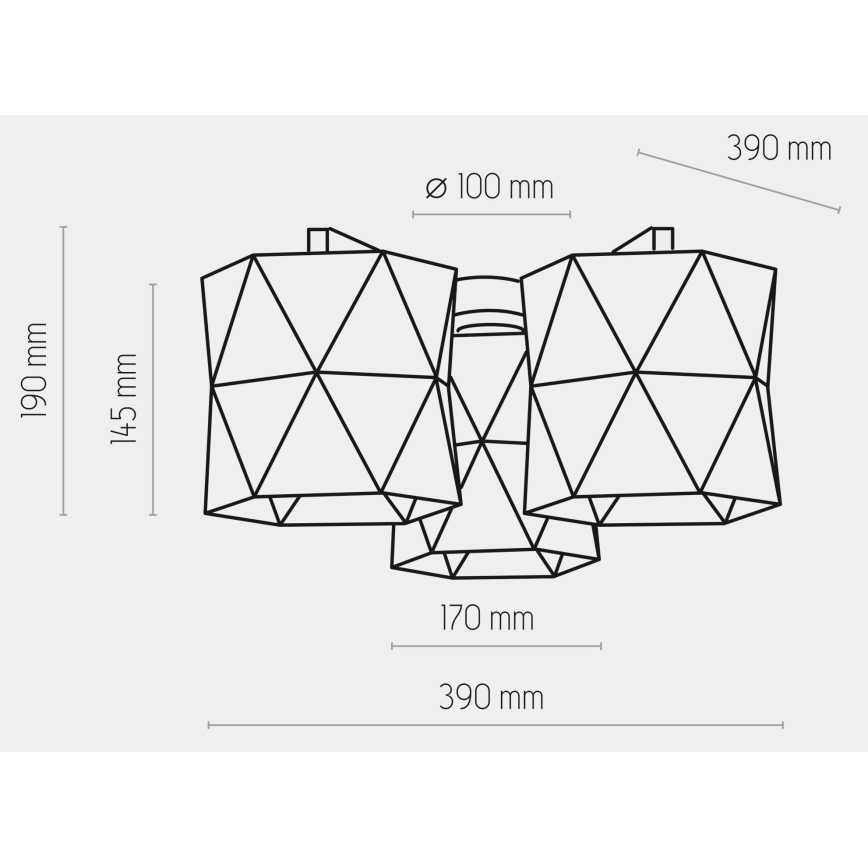 Повърхностен полилей SIRO 3xE27/15W/230V бял/сребрист