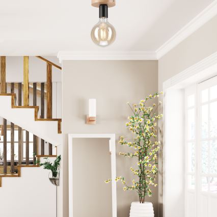 Повърхностен полилей VITO OAK 1xE27/60W/230V дъб