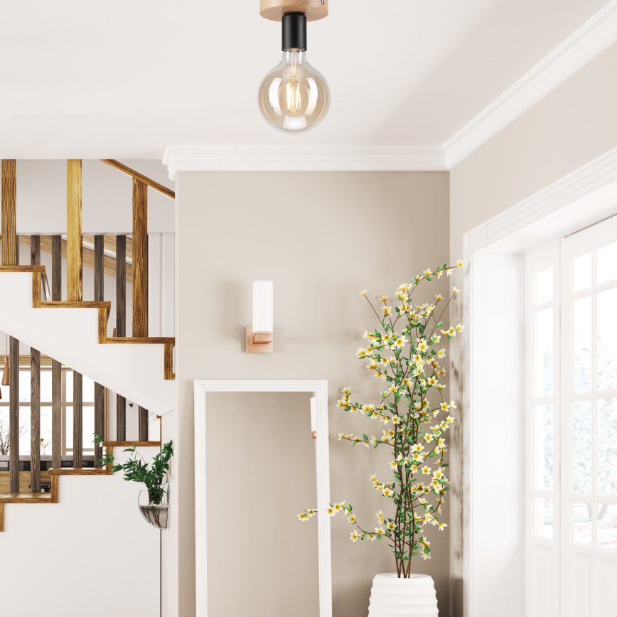 Повърхностен полилей VITO OAK 1xE27/60W/230V дъб