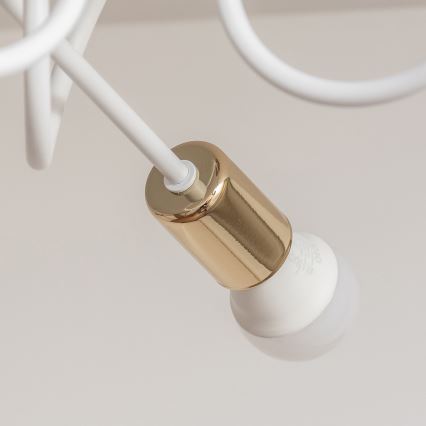 Повърхностно монтиран плафон OXFORD 3xE27/15W/230V, златист/бял