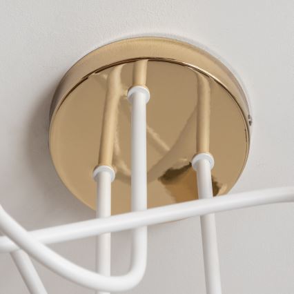 Повърхностно монтиран плафон OXFORD 3xE27/15W/230V, златист/бял