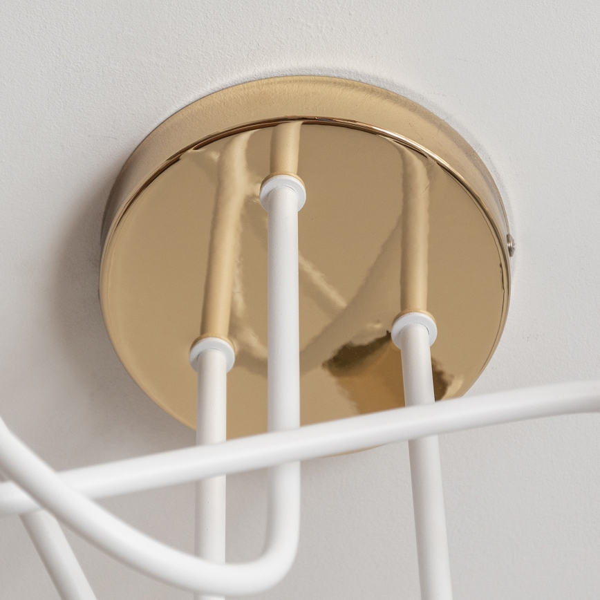 Повърхностно монтиран плафон OXFORD 3xE27/15W/230V, златист/бял