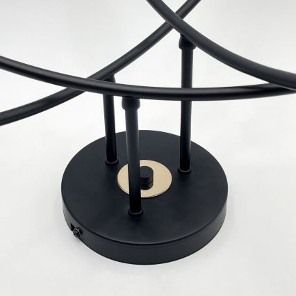 Повърхностно монтиран полилей ANYA 6xE27/15W/230V черно/златно