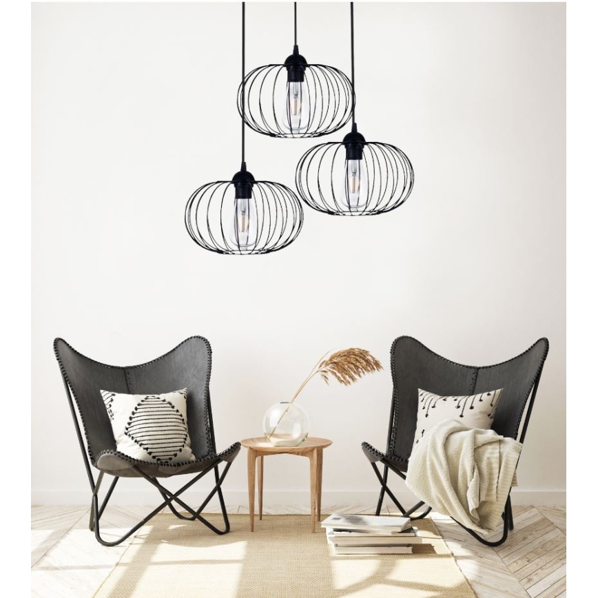 повърхностно монтиран Полилей BOCCA 3xE27/60W/230V