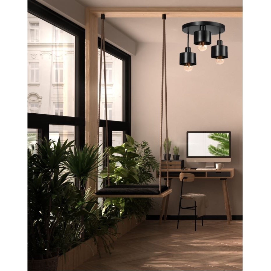 повърхностно монтиран Полилей BODO 3xE27/60W/230V