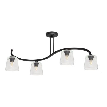 повърхностно монтиран Полилей LUCEA 4xE27/15W/230V черна/ясна