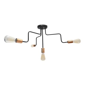 повърхностно монтиран Полилей OXFORD 4xE27/15W/230V черна