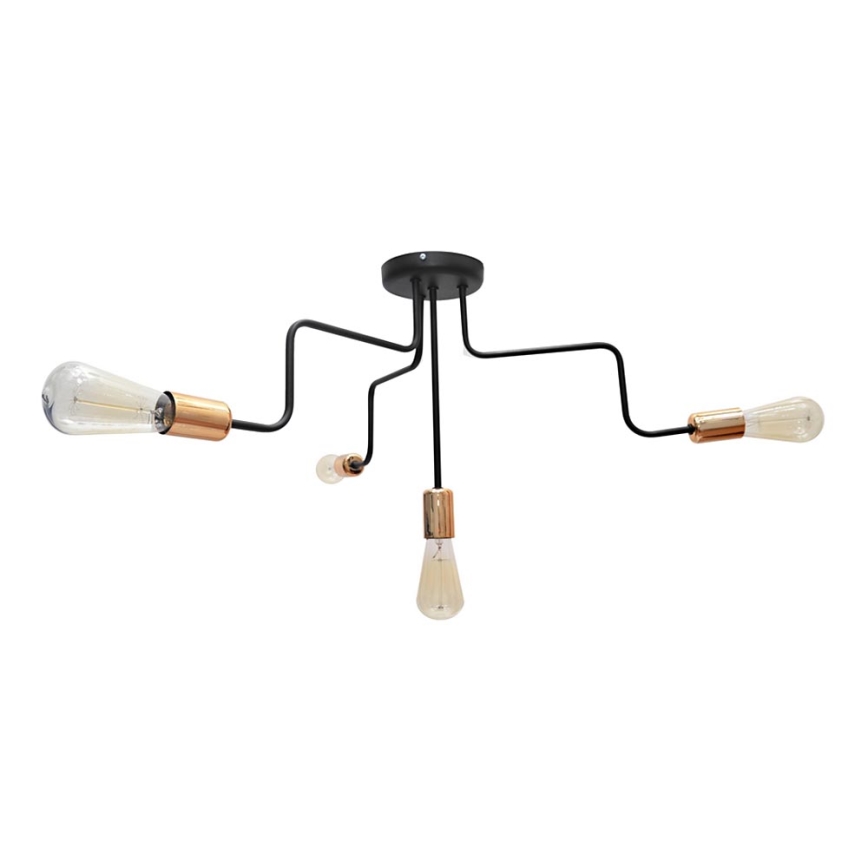 повърхностно монтиран Полилей OXFORD 4xE27/15W/230V черна