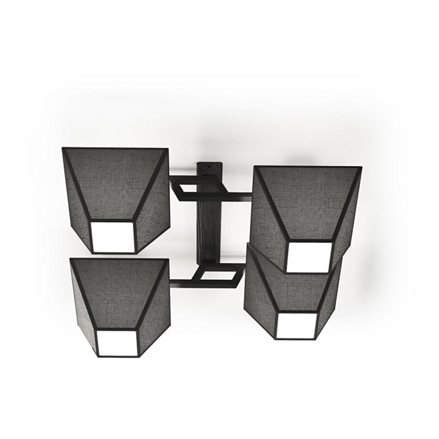 повърхностно монтиран Полилей ROOF 4xE27/40W/230V черна