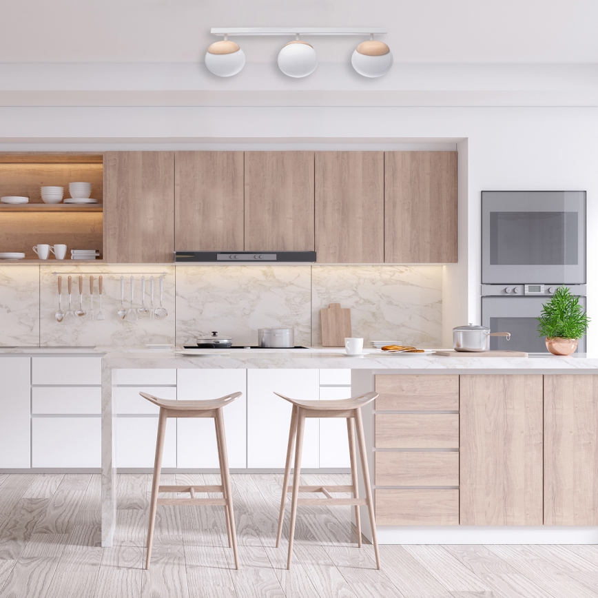 повърхностно монтиран Полилей SFERA WOOD 3xE14/40W/230V