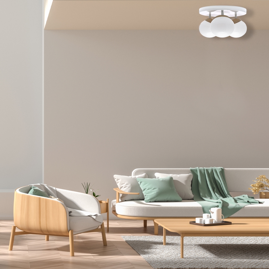 повърхностно монтиран Полилей SFERA WOOD 3xE14/40W/230V