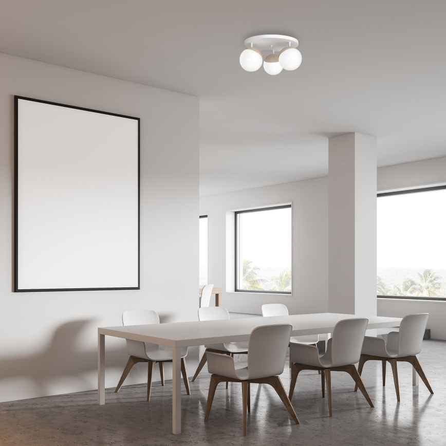 повърхностно монтиран Полилей SFERA WOOD 3xE14/40W/230V