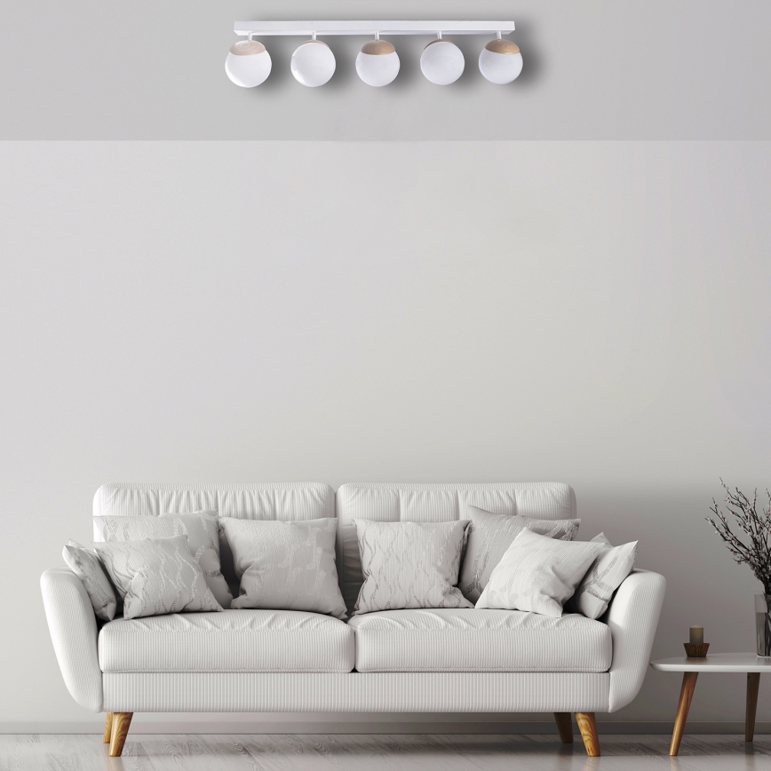 повърхностно монтиран Полилей SFERA WOOD 5xE14/40W/230V
