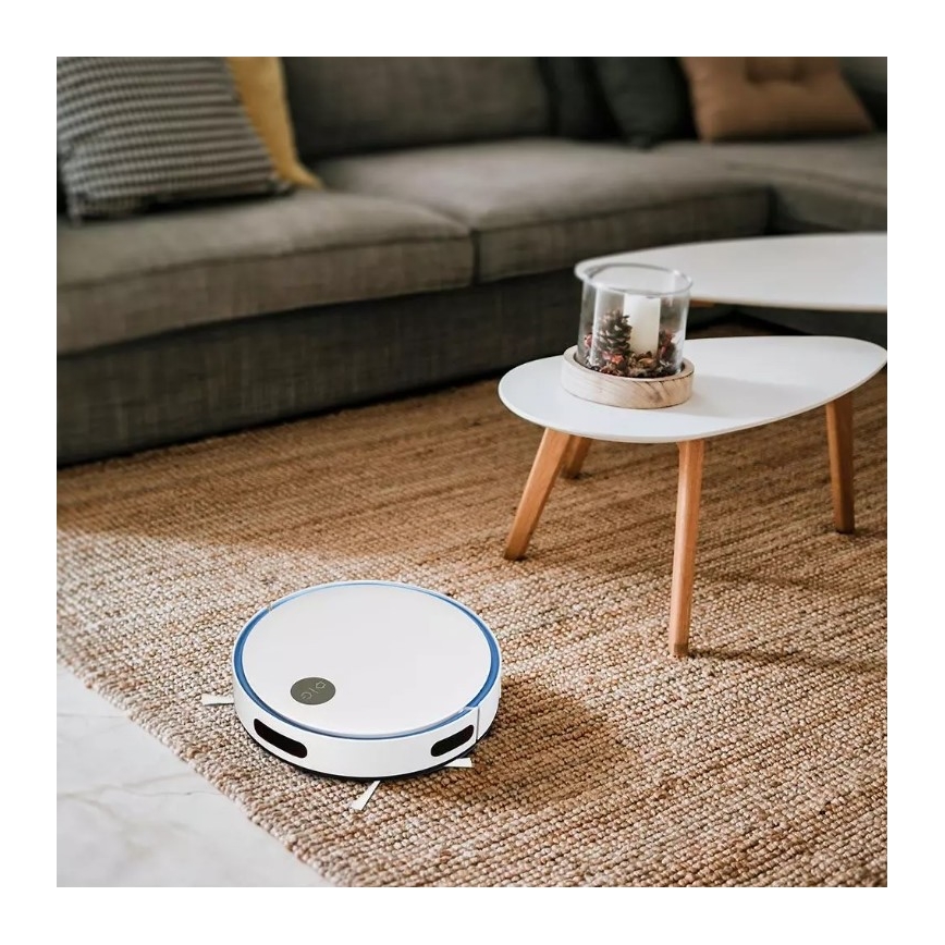 Прахосмукачка робот бяла/синя + дистанционно управление