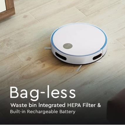 Прахосмукачка робот бяла/синя + дистанционно управление