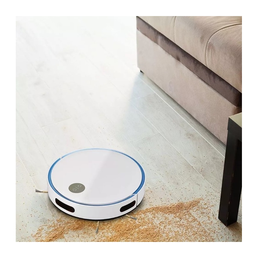 Прахосмукачка робот бяла/синя + дистанционно управление