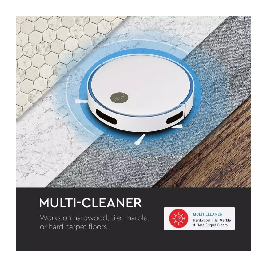 Прахосмукачка робот бяла/синя + дистанционно управление