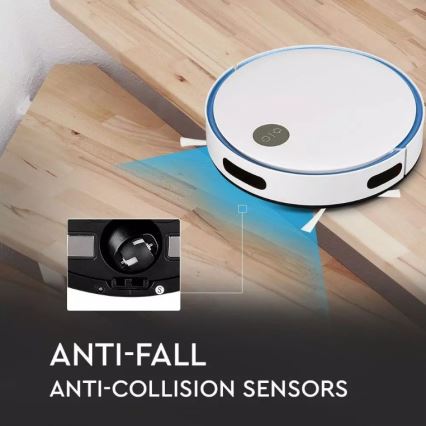 Прахосмукачка робот бяла/синя + дистанционно управление