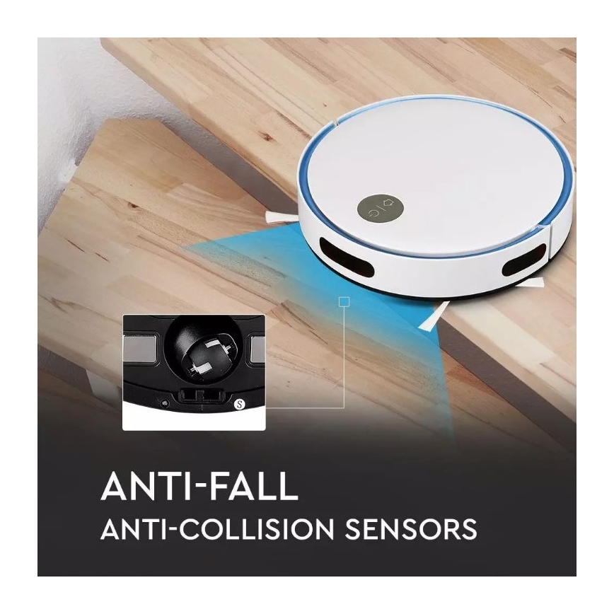 Прахосмукачка робот бяла/синя + дистанционно управление