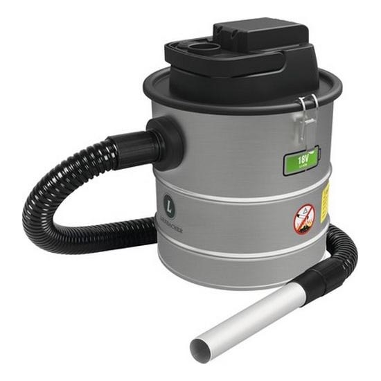 Прахосмукачка за пепел с акумулаторно захранване и HEPA филтър 12 l 110W/18V 2000 mAh матов хром