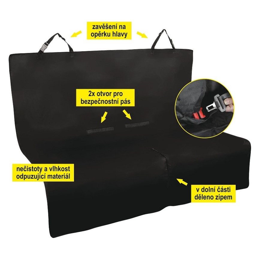 Предпазно одеяло за кола за куче 140x140 см