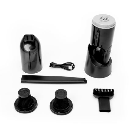 Преносим акумулаторен прахосмукачка за кола 75W/2000 mAh черен