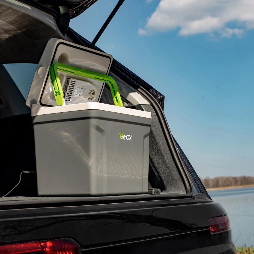 Преносим хладилник за кола с функция за отопление 27 l 230V/12V/24V сив