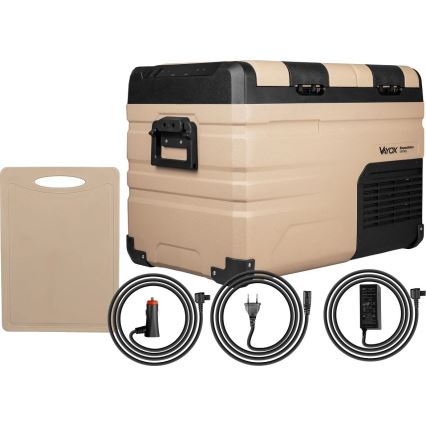 Преносим хладилник за кола с LCD дисплей 39 l 230V/12V/24V кафяв