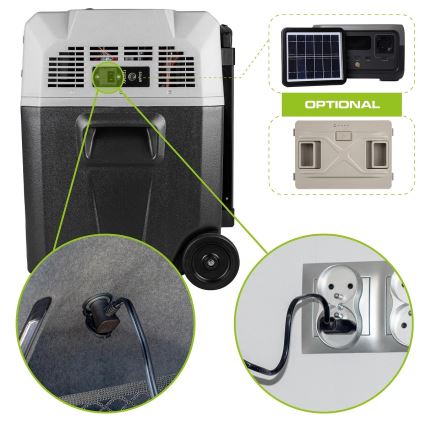 Преносим хладилник за кола с LCD дисплей 40 l 230V/12V/24V черен