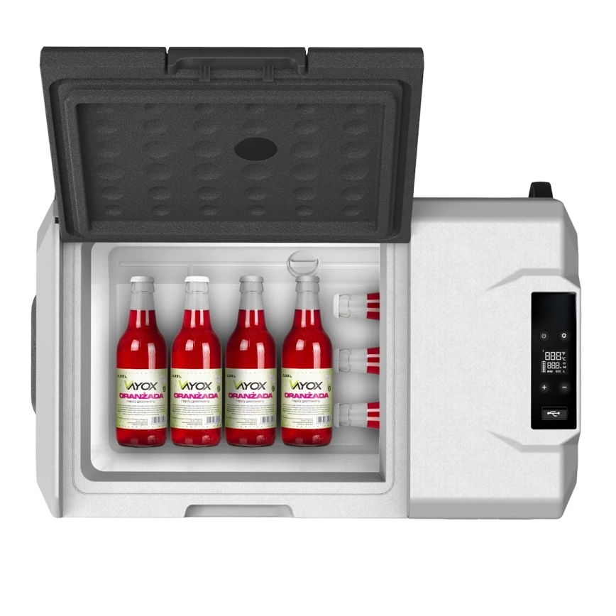 Преносим хладилник за кола с LCD дисплей 40 l 230V/12V/24V черен