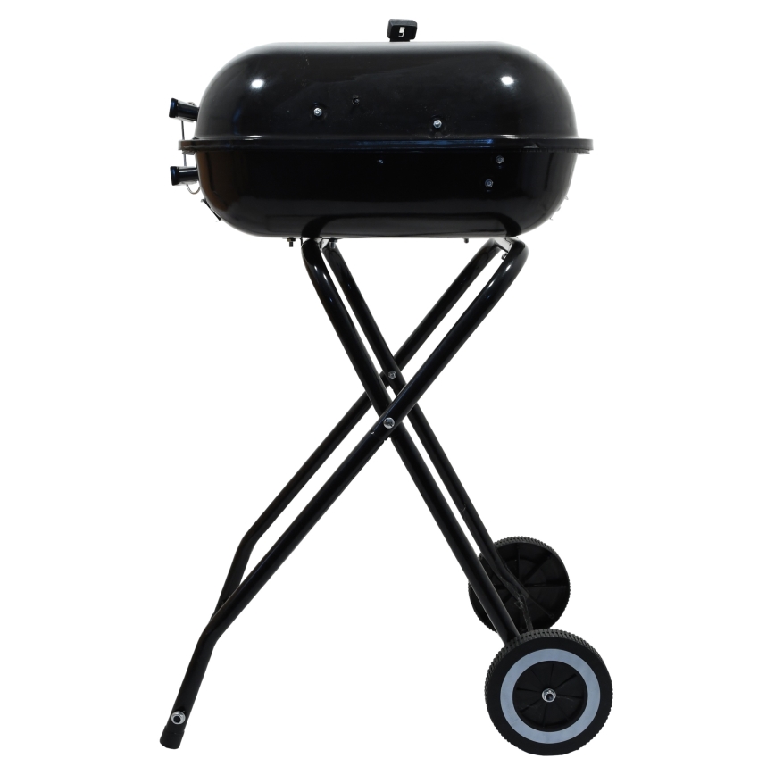 Преносим грил на въглища черен