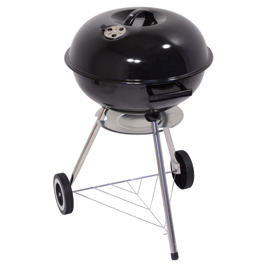 Преносим грил за въглища, черен