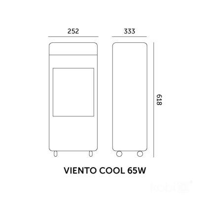 Преносим изпарителен климатик VIENTO COOL 65W/230V бял + дистанционно управление