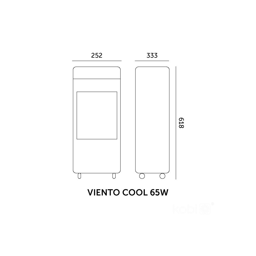 Преносим изпарителен климатик VIENTO COOL 65W/230V бял + дистанционно управление