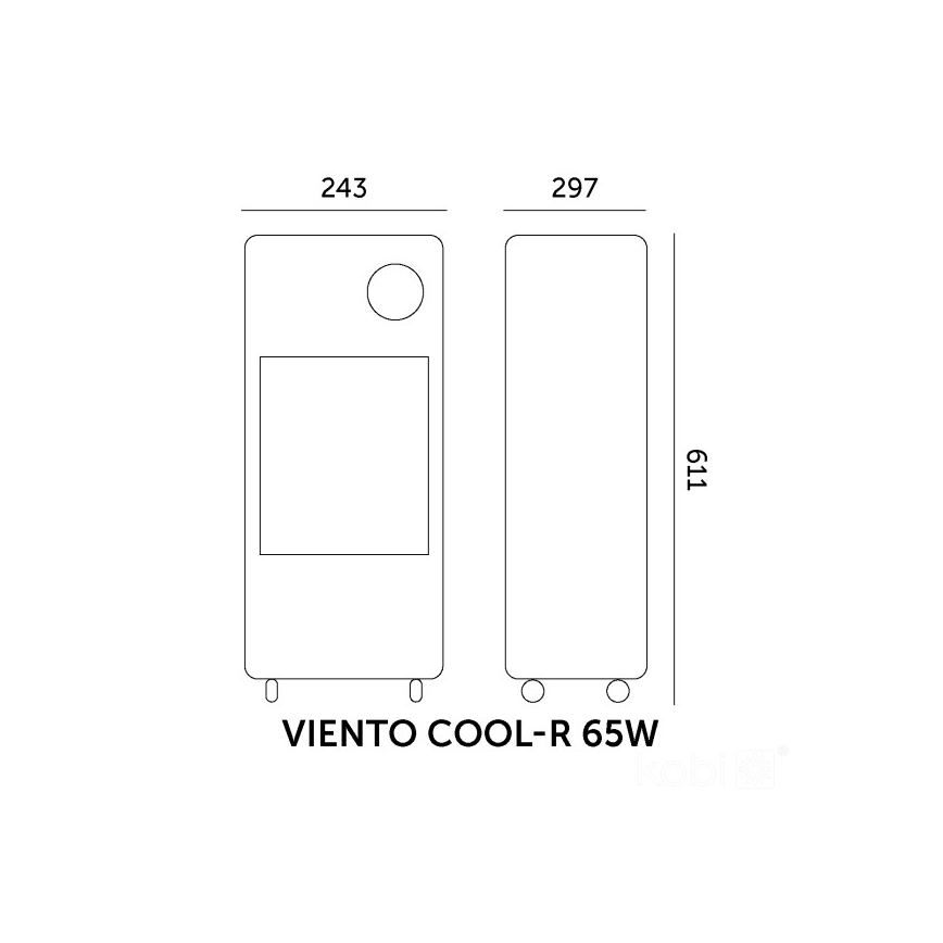 Преносим охладител на въздуха VIENTO COOL-R 65W/230V черен + дистанционно управление