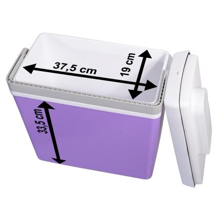 Преносима хладилна кутия 23 л 55W/12V/230V лилава/бяла
