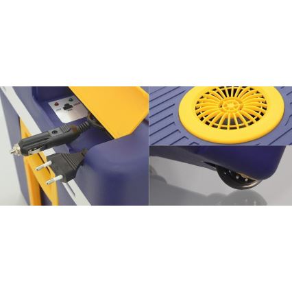 Преносима хладилна кутия 60W/230/12V 50 l синя/жълта