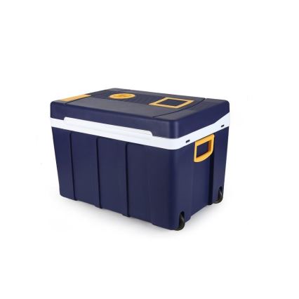 Преносима хладилна кутия 60W/230/12V 50 l синя/жълта
