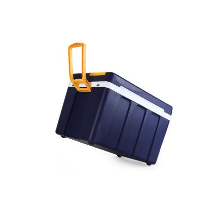 Преносима хладилна кутия 60W/230/12V 50 l синя/жълта