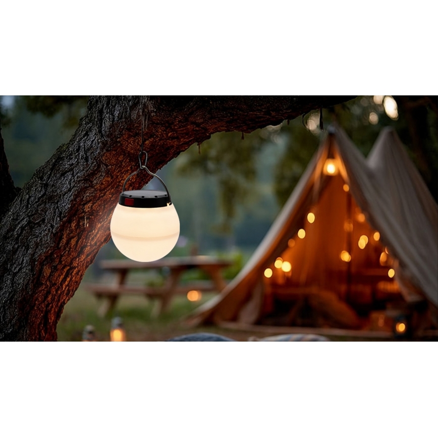 Преносима соларна LED лампа LUMINA ORB — регулируема яркост, зареждаема, 5V 800 mAh