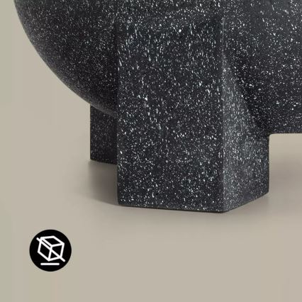 Преносимо огнище с грил-решетка 74x30 cm, черен/тъмен гранит