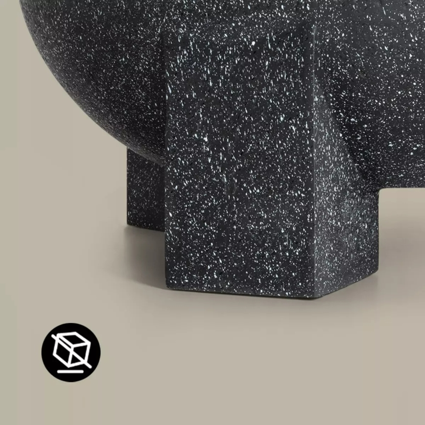 Преносимо огнище с грил-решетка 74x30 cm, черен/тъмен гранит